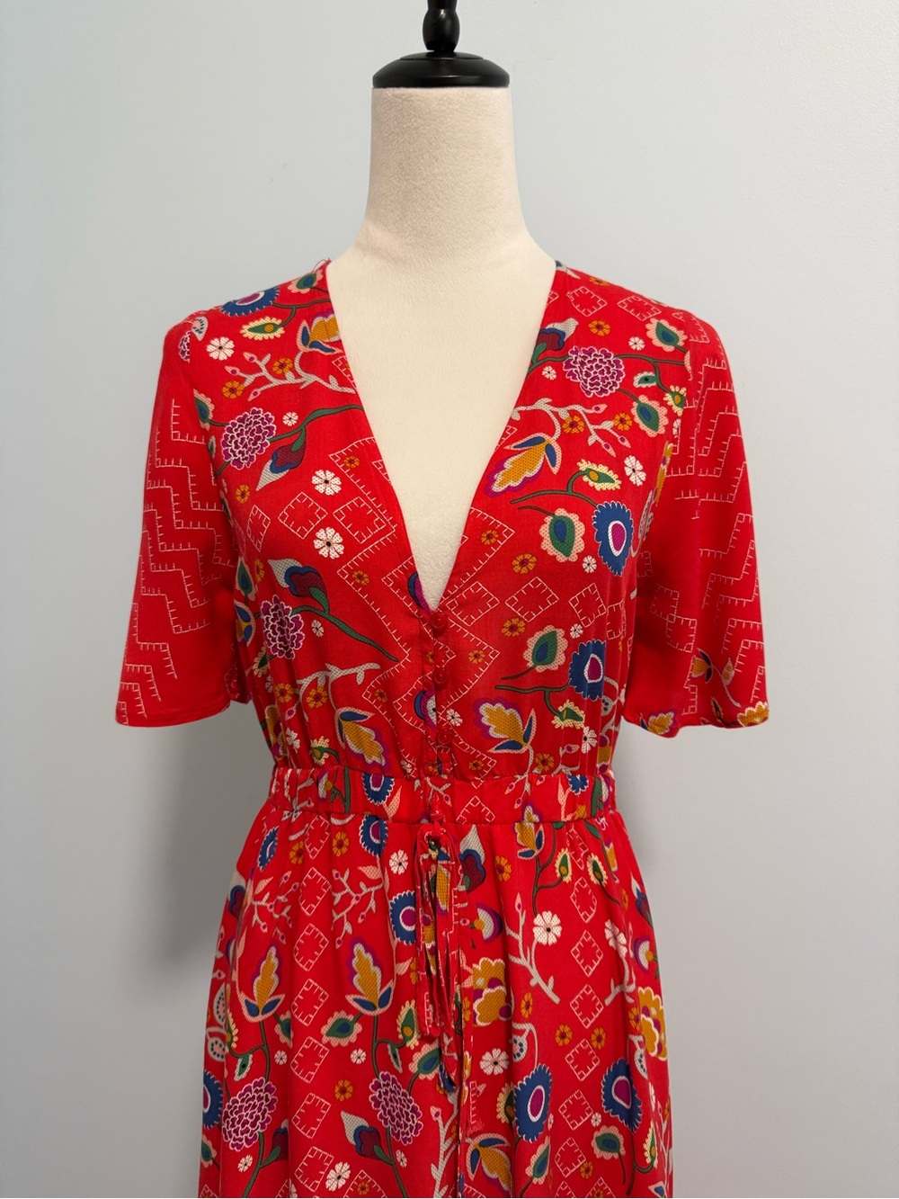 JAASE ANTHROPOLOGIE Maxi Dress Sz M Sweet Escape Ashland Boho Hippie Cottage - Picture 3 of 12